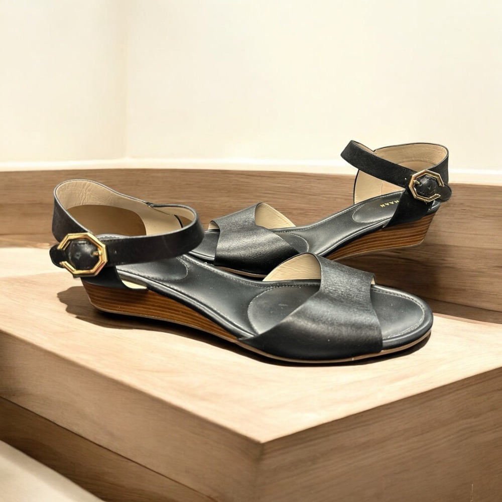 Cole Haan Black Wedges Elegant Comfort